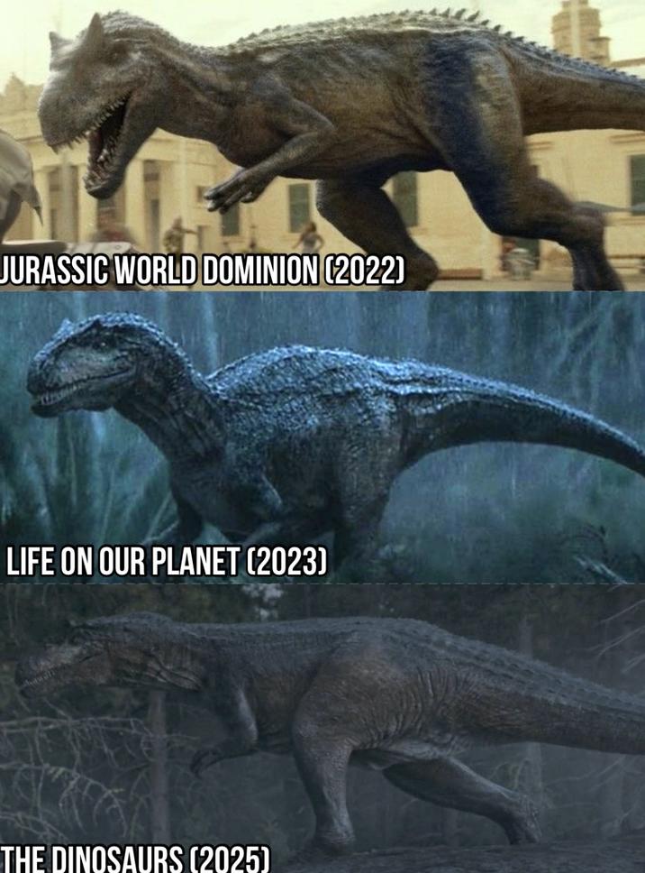 JURASSIC WORLD DOMINION (2022) LIFE ON OUR PLANET (2023) THE DINOSAURS (2025)