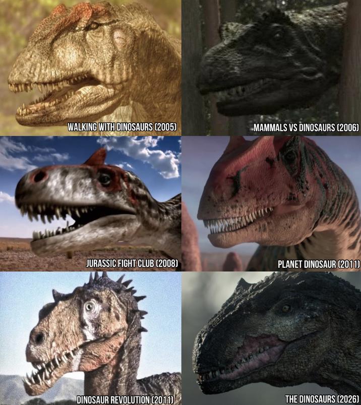 WALKING WITH DINOSAURS (2005) MAMMALS VS DINOSAURS (2006) JURASSIC FIGHT CLUB (2008) PLANET DINOSAUR (2011) DINOSAUR REVOLUTION (2011) THE DINOSAURS (2026)