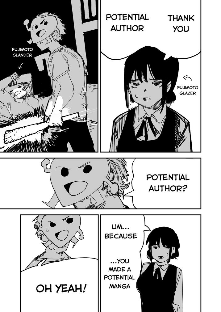 FUJIMOTO SLANDER m. POTENTIAL AUTHOR THANK YOU UM... BECAUSE OH YEAH! ... YOU MADE A POTENTIAL MANGA FUJIMOTO GLAZER POTENTIAL AUTHOR?