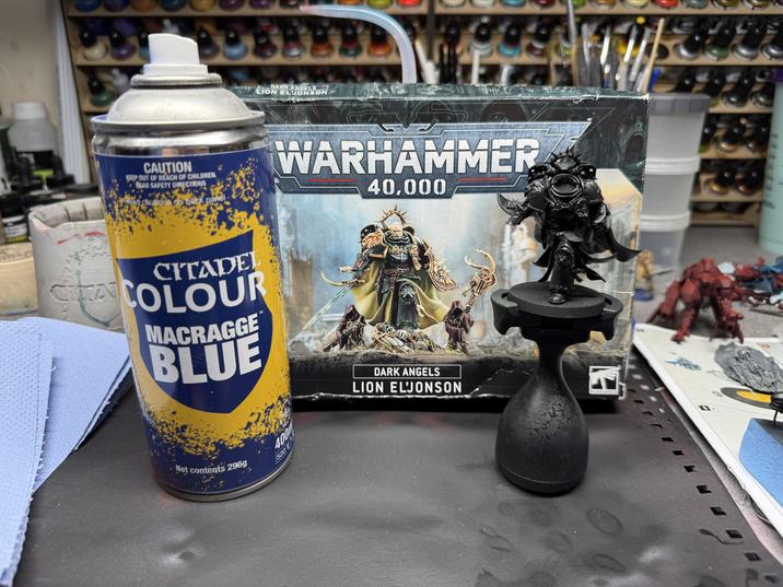 BOBB DARK ANGELS LION ELOONSON CAUTION KEEP OUT OF REACH OF CHILDREN ASAD SAFETY DIRECTIONS Read chullons on back panel WARHAMMER 40,000 CITADE CEACOLOUR MACRAGGE BLUE Net contents 296g 400m 520e DARK ANGELS LION ELJONSON WARHAMMER EN TM