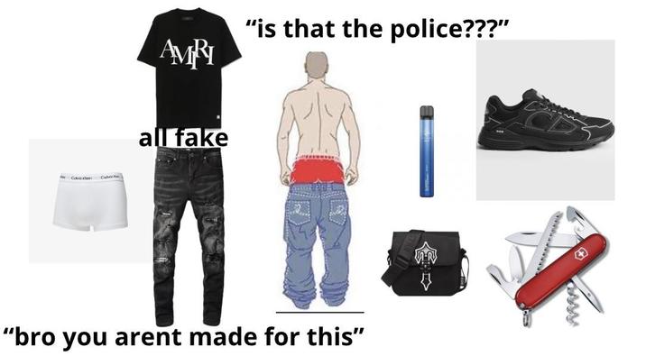 fe Care Kle Calvete "is that the police???" AMRI all fake "bro you arent made for this"