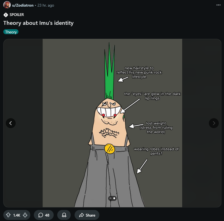 Screenshot of a Reddit post by Zodiatron. Posted March 27th, 2026.