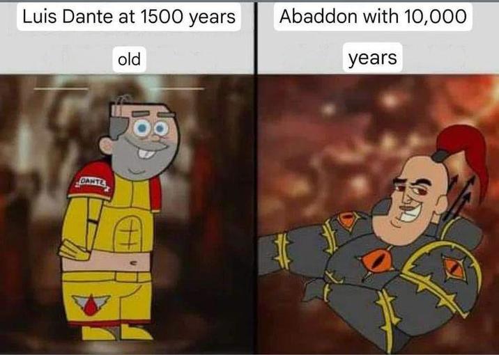 Luis Dante at 1500 years Abaddon with 10,000 old years DANTE