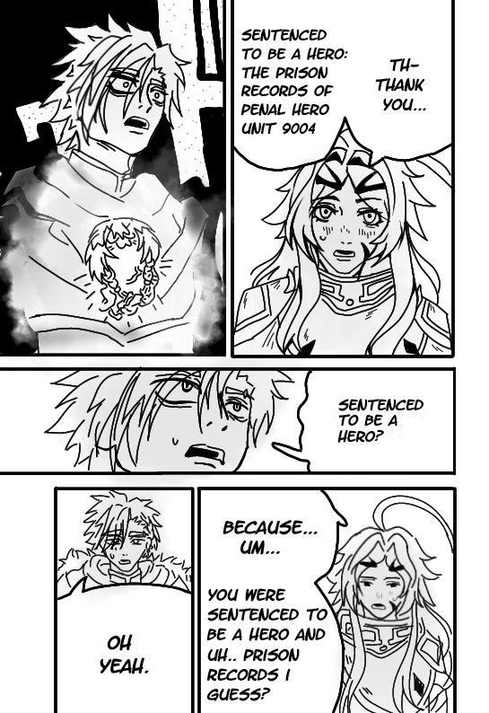 OH YEAH. SENTENCED TO BE A HERO: TH- THE PRISON RECORDS OF THANK PENAL HERO you... UNIT 9004 BECAUSE... UM... YOU WERE SENTENCED TO BE A HERO AND UH.. PRISON RECORDS I GUESS? SENTENCED TO BE A HERO?