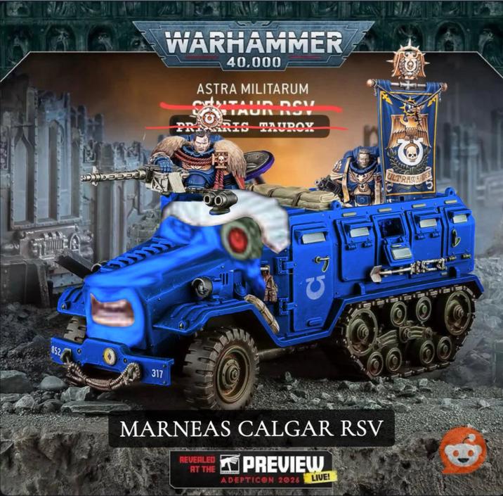 852 WARHAMMER 40.000 ASTRA MILITARUM LAUR RSV PRARIS TAUROY 317 00 P T ULTRAMA MARNEAS CALGAR RSV REVEALED AT THE PREVIEW ADEPTICON 2026 LIVE!
