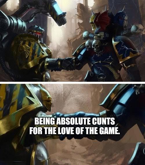 BEING ABSOLUTE C---- FOR THE LOVE OF THE GAME.