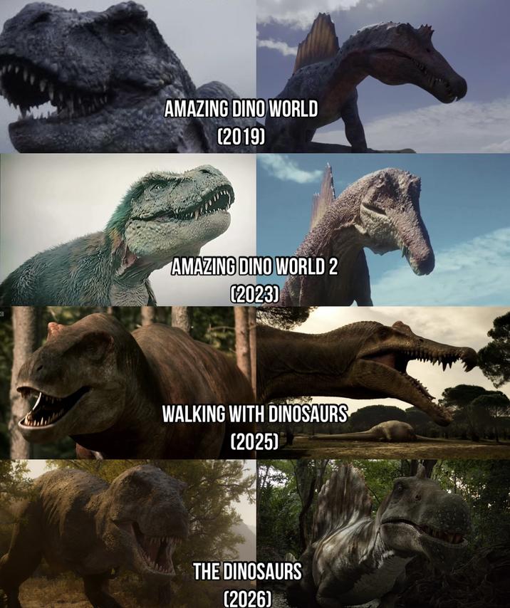 C AMAZING DINO WORLD (2019) AMAZING DINO WORLD 2 (2023) WALKING WITH DINOSAURS (2025) THE DINOSAURS (2026)