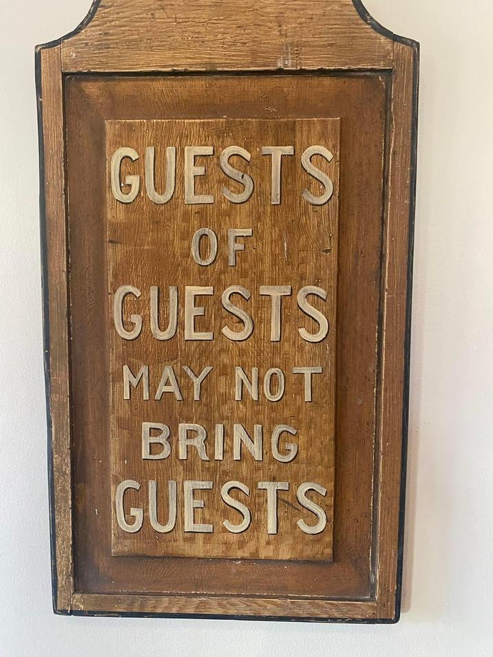 GUESTS OF GUESTS MAY NOT BRING GUESTS
