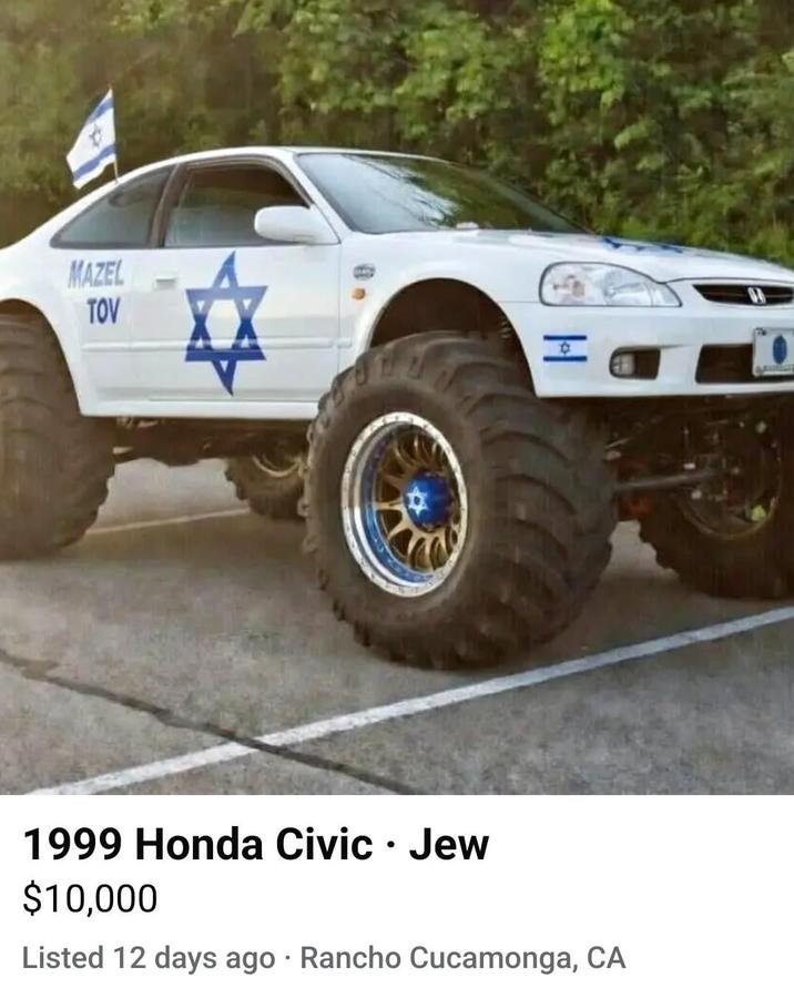 MAZEL TOV H 1999 Honda Civic Jew $10,000 • Listed 12 days ago Rancho Cucamonga, CA