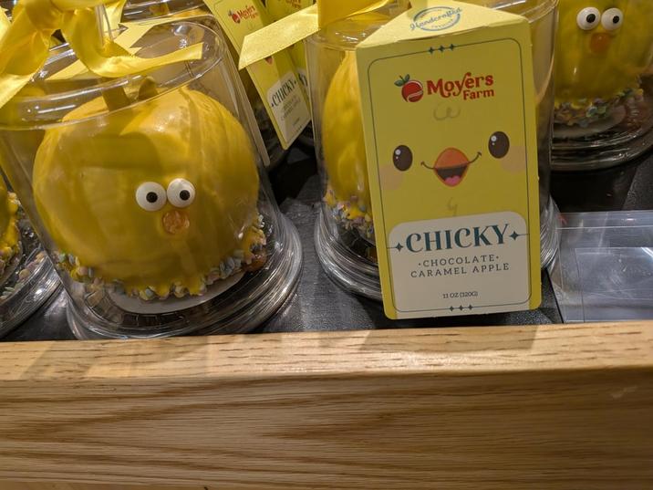 Movers CHICKY- Handcrafted Moyers 3 Farm CHICKY, .CHOCOLATE. CARAMEL APPLE 11 OZ (320G)