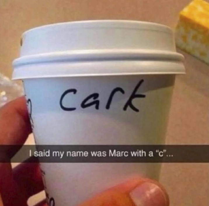 cark I said my name was Marc with a "c"...