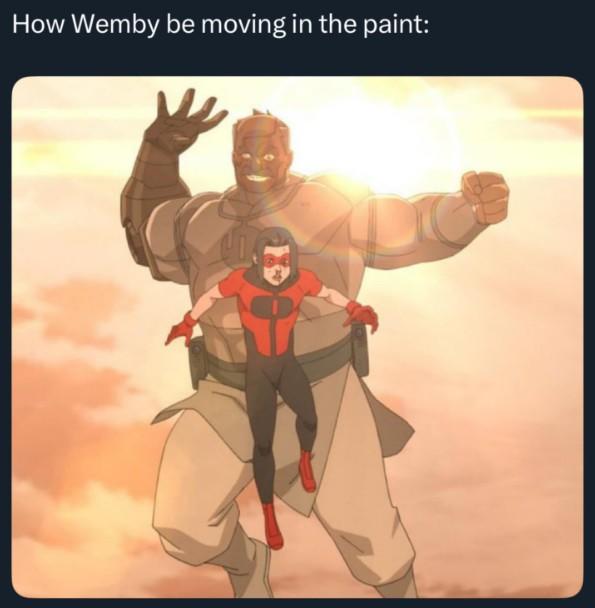 How Wemby be moving in the paint: