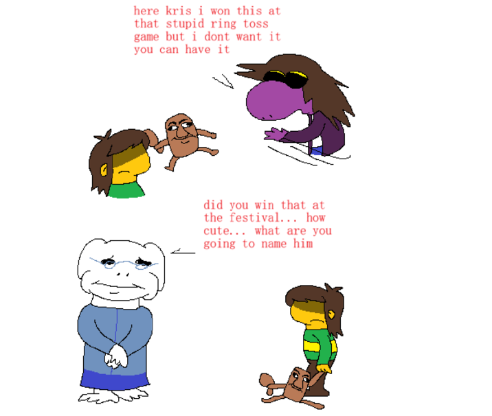 here kris i won this at that stupid ring toss game but i dont want it you can have it did you win that at the festival... how cute... what are you going to name him