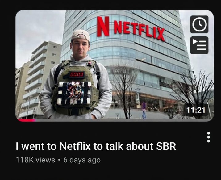 00:00 N NETFLIX O!!! 11:21 I went to Netflix to talk about SBR 118K views • 6 days ago