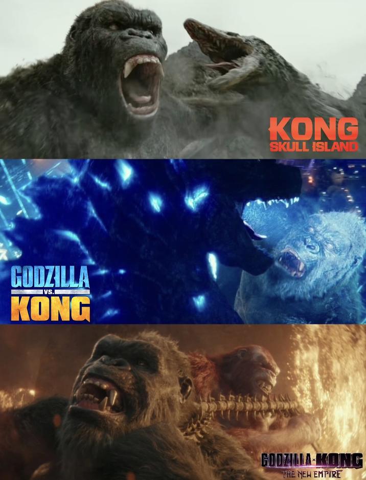 IVS. GODZILLA KONG KONG SKULL ISLAND GODZILLA KONG THE NEW EMPIRE