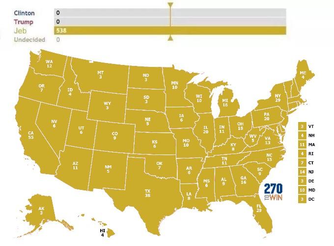 I couldn't find this template anywhere with just the map and without Jeb. So I took one of the red map templates from here on knowyourmeme, shifted the color to yellow, and added the vote total bars from the original meme to the top of the image. It's still missing some of the elements under his left elbow, but I figured someone might get a use out of this image.
