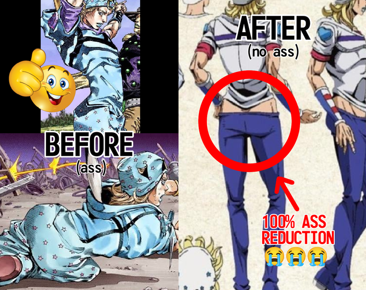 AFTER (no ass) BEFORE (ass) 100% ASS REDUCTION BHH