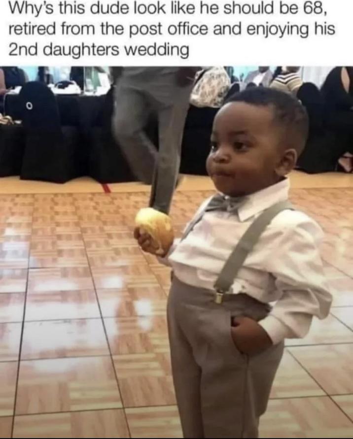 Why's this dude look like he should be 68, retired from the post office and enjoying his 2nd daughters wedding