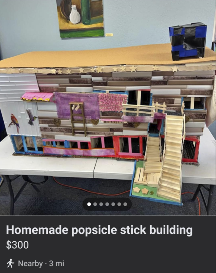 HEALTH Homemade popsicle stick building $300 Nearby - 3 mi