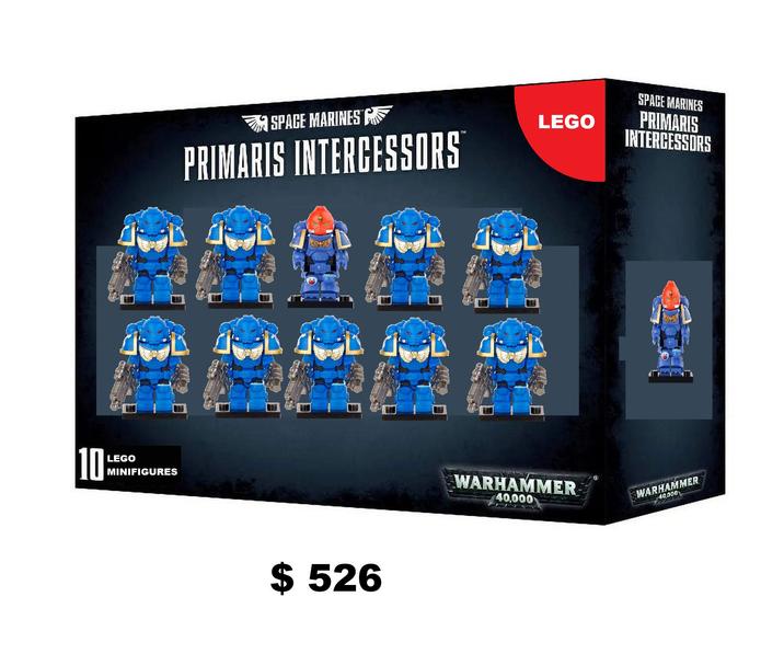 10 LEGO MINIFIGURES SPACE MARINES C PRIMARIS INTERCESSORS LEGO SPACE MARINES PRIMARIS INTERCESSORS $ 526 WARHAMMER 40,000 WARHAMMER 40000