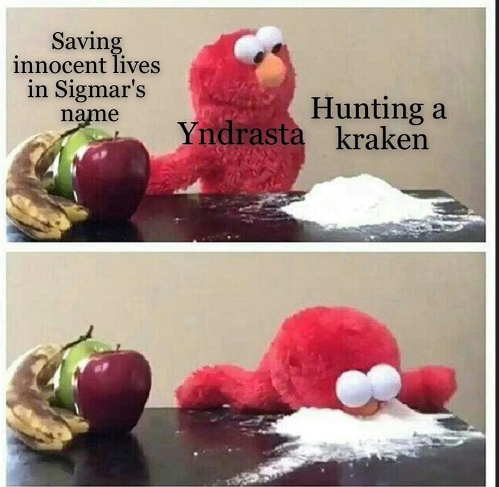 Saving innocent lives in Sigmar's name Hunting a Yndrasta kraken
