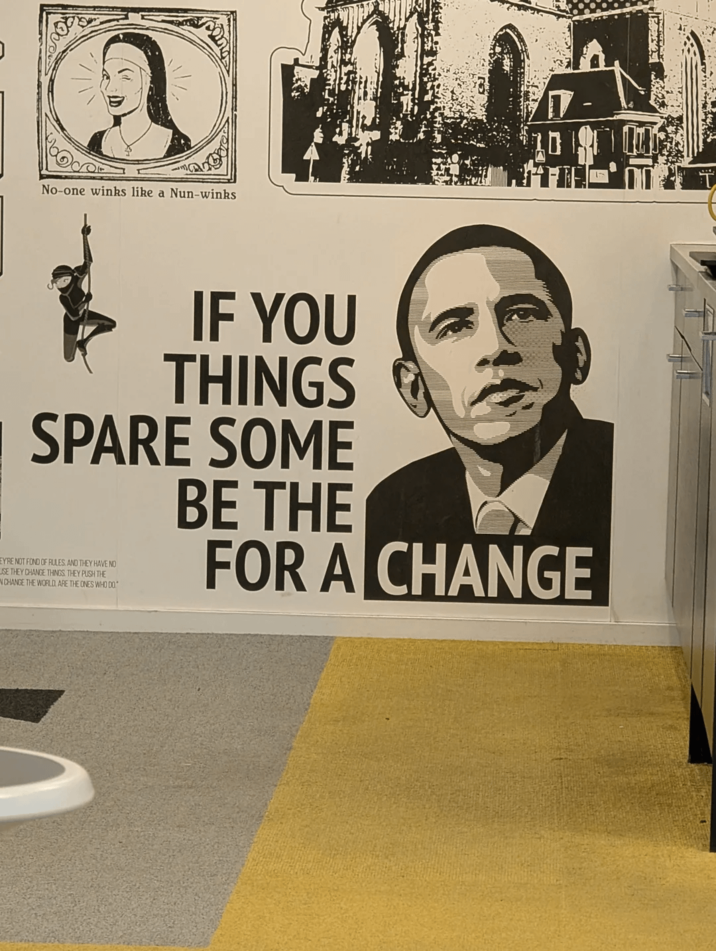 No-one winks like a Nun-winks IF YOU THINGS SPARE SOME EY'RE NOT FOND OF RULES AND THEY HAVE NO USE THEY CHANGE THINGS. THEY PUSH THE N CHANGE THE WORLD ARE THE ONES WHO DO BE THE FOR A CHANGE
