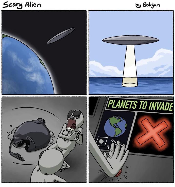 Scary Alien by Boldjun I M PLANETS TO INVADE X
