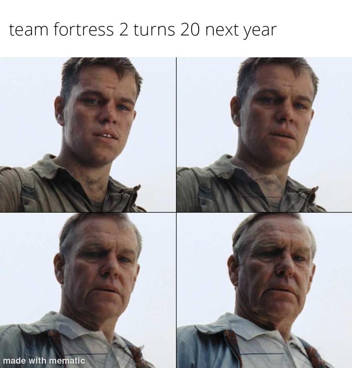 team fortress 2 turns 20 next year made with mematic