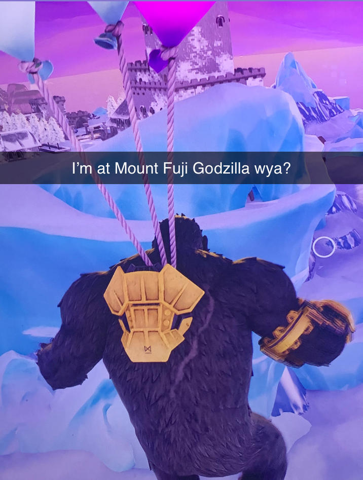 I'm at Mount Fuji Godzilla wya?