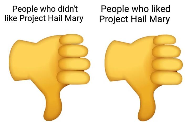 People who didn't like Project Hail Mary People who liked Project Hail Mary