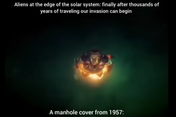 Aliens at the edge of the solar system: finally after thousands of years of traveling our invasion can begin A manhole cover from 1957: