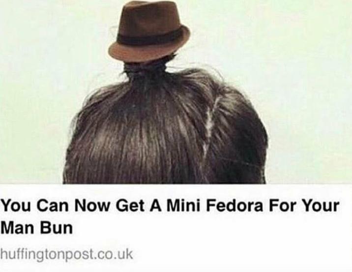 You Can Now Get A Mini Fedora For Your Man Bun huffingtonpost.co.uk