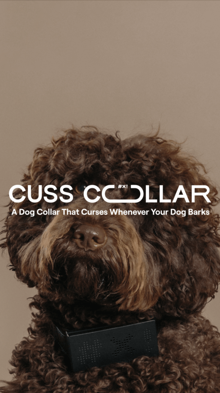 CUSS COLLAR A Dog Collar That Curses Whenever Your Dog Barks