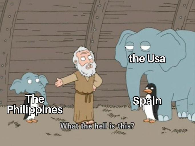 O O of The Philippines the Usa Spain What the hell is this?
