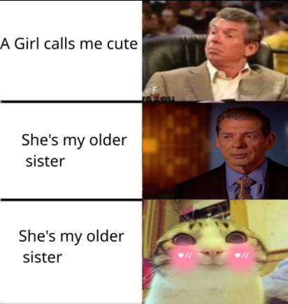 A Girl calls me cute She's my older sister She's my older sister azeu ❤//