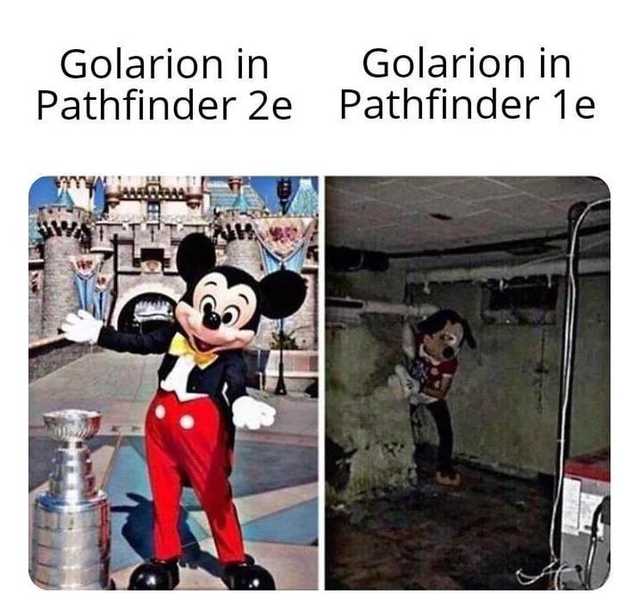 Golarion in Golarion in Pathfinder 2e Pathfinder 1e