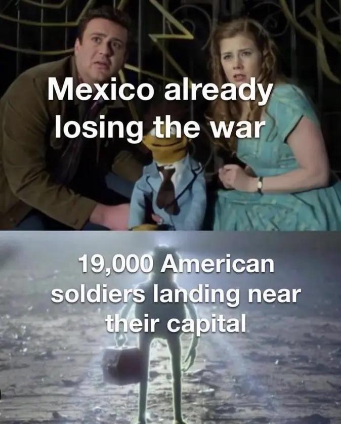 A Mexico already losing the war 19.000 American soldiers landing near their capital
