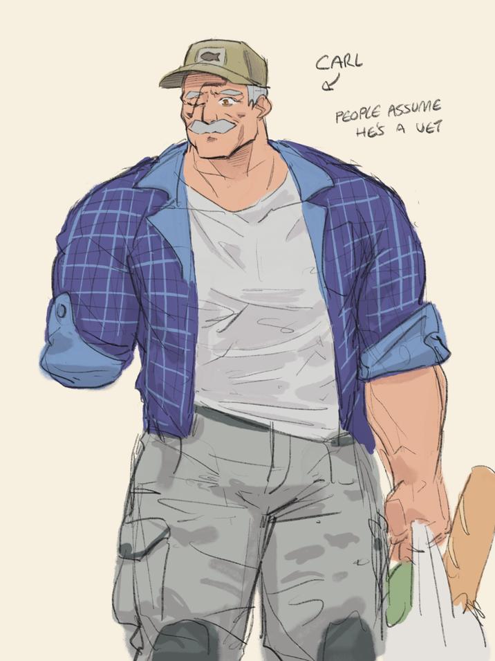 2 CARL PEOPLE ASSUME HE'S A VET