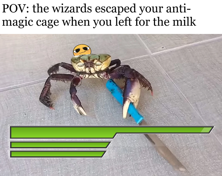 POV: the wizards escaped your anti- magic cage when you left for the milk