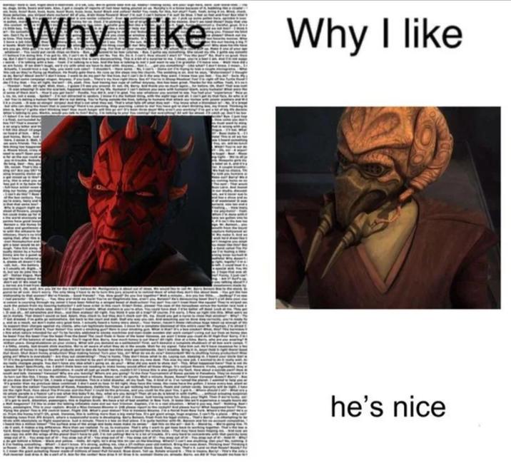 Why I like Why I like he's nice