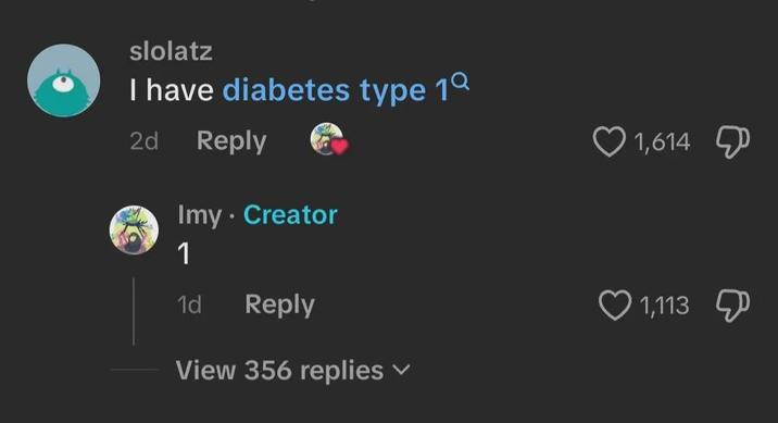 slolatz I have diabetes type 1° 2d Reply Imy. Creator 1,614 1 1d Reply 1,113 View 356 replies