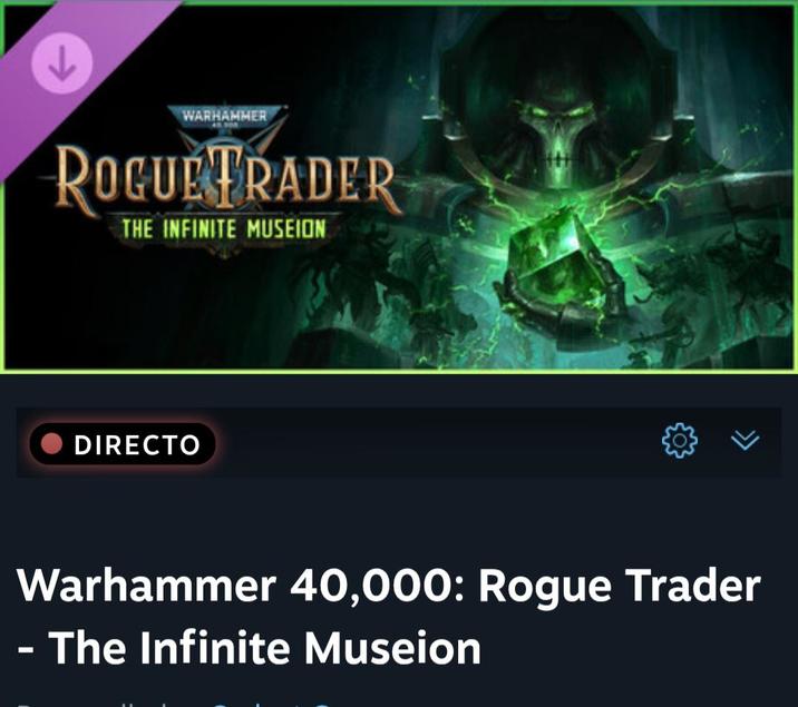 WARHAMMER ROGUE TRADER THE INFINITE MUSEION DIRECTO Warhammer 40,000: Rogue Trader - - The Infinite Museion