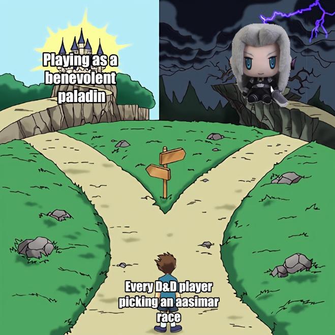 Playing as a benevolent paladin Every D&D player picking an aasimar race