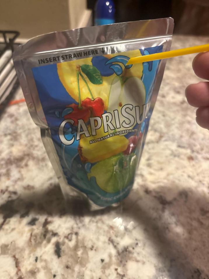 INSERT STRAW HERE CAPRISU ALL NATURAL INGREDIENTS