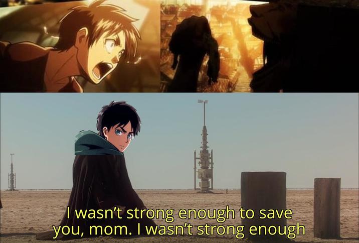 I wasn't strong enough to save you, mom. I wasn't strong enough