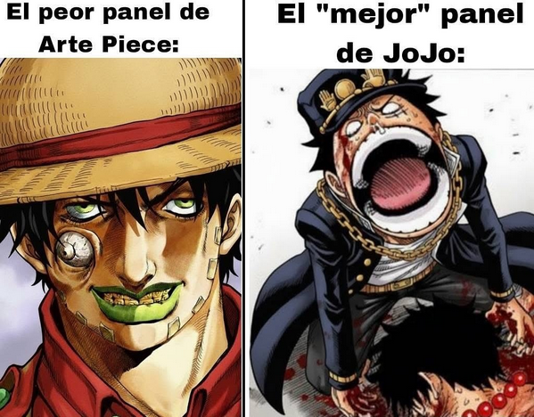 El peor panel de Arte Piece: El "mejor" panel de JoJo: