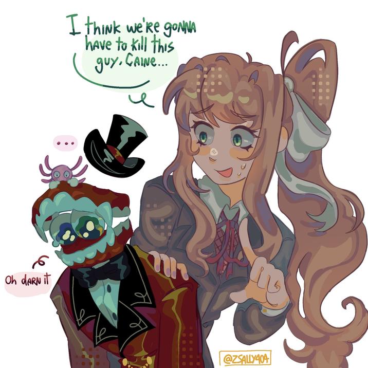 6 Oh dARN it I think we're goNNA have to kill this guy. CAINe.... יוור @ZSALLY404