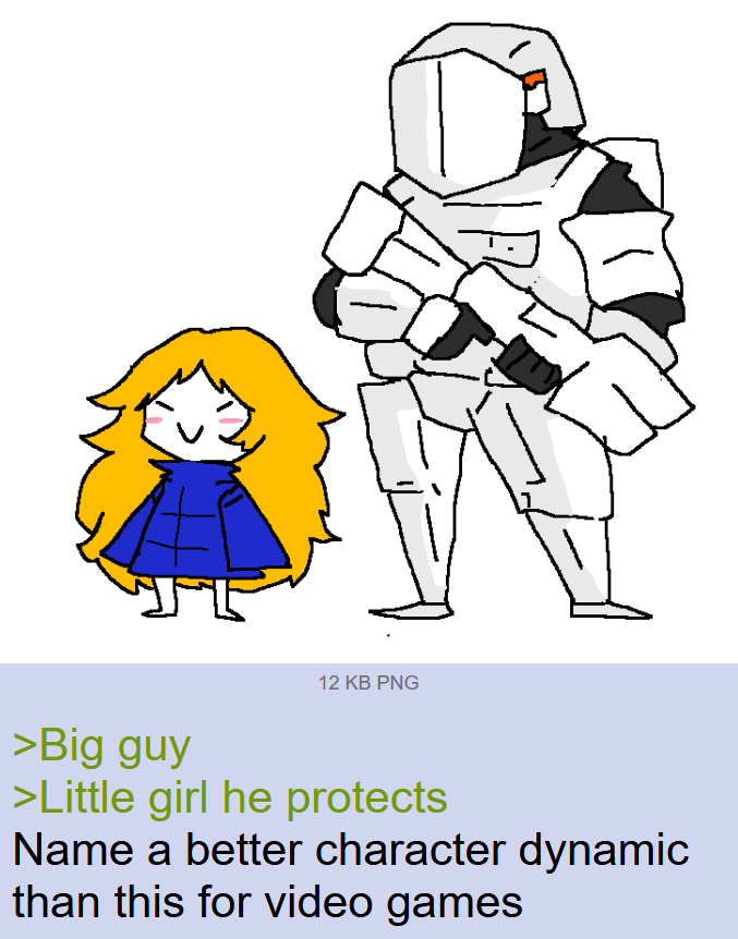 12 KB PNG >Big guy >Little girl he protects Name a better character dynamic than this for video games