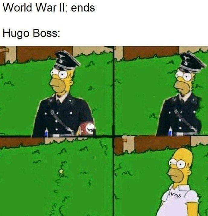World War II: ends Hugo Boss: 3 BOSS