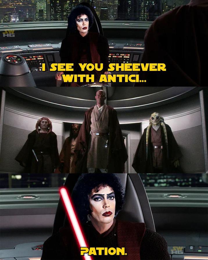 AG I SEE YOU SHEEVER WITH ANTICI... PATION.